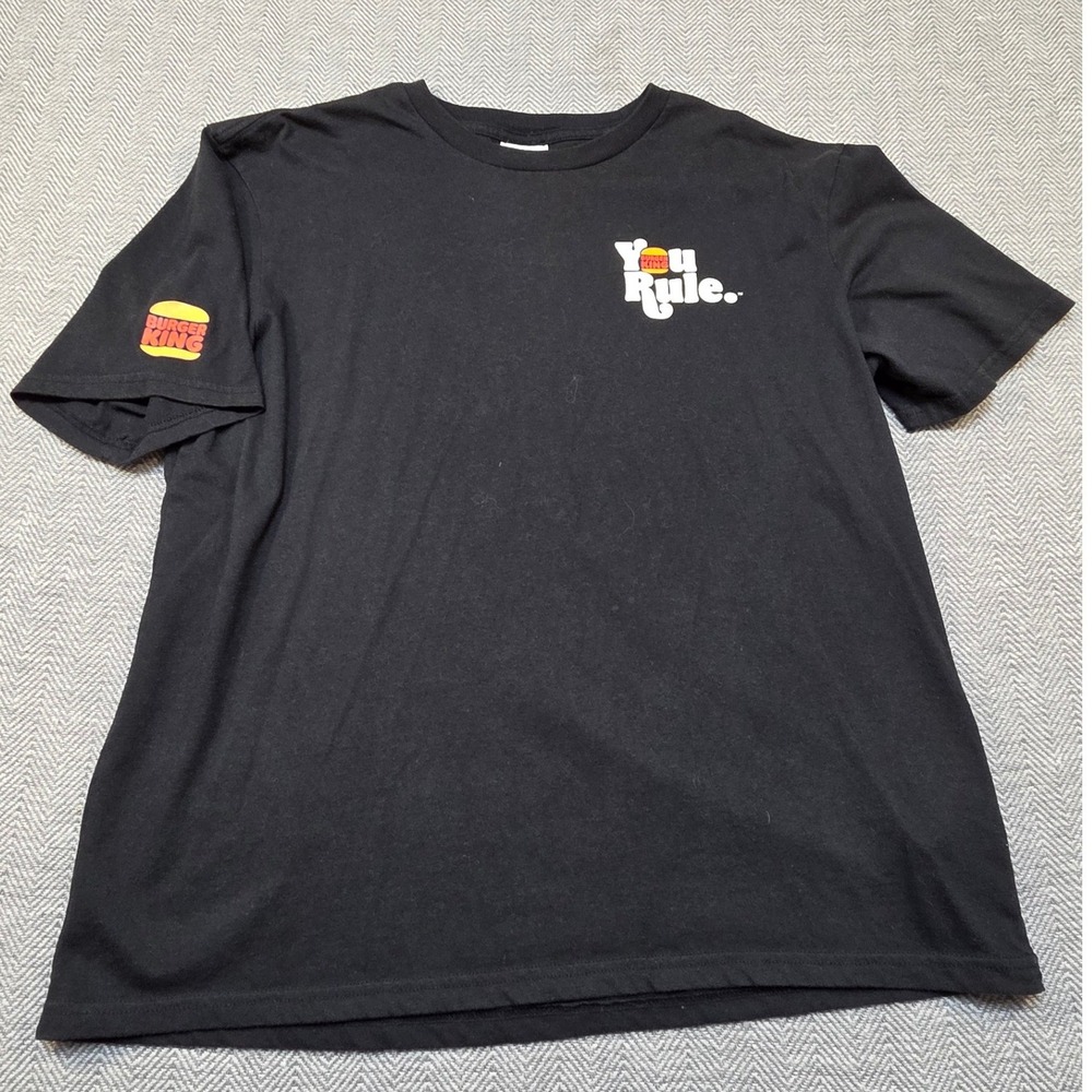 Burger King You Rule Black Graphic T-Shirt Mens XL Have It Your Way BK126194